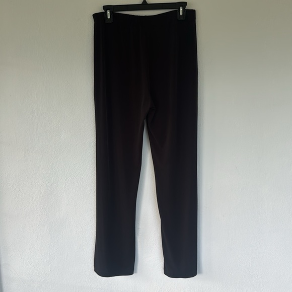 Clara Sun Woo black lightweight stretch straight leg casual pants size XL - Picture 5 of 9